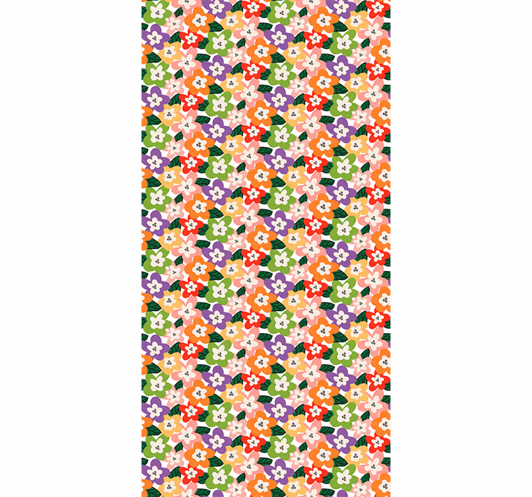 Bloeiend arrangement rolgordijn bloemen en planten - TenStickers