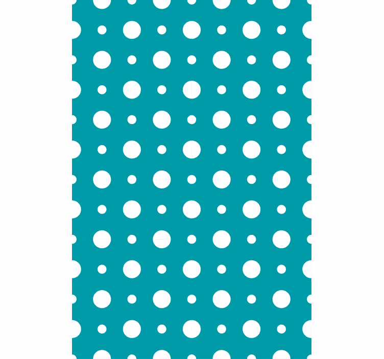 Blauw stippenmotief moderne raambekleding - TenStickers