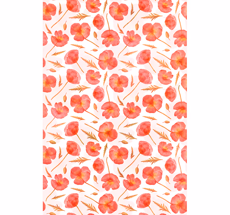 Delicate bloemenpatronen rolgordijn bloemen en planten - TenStickers