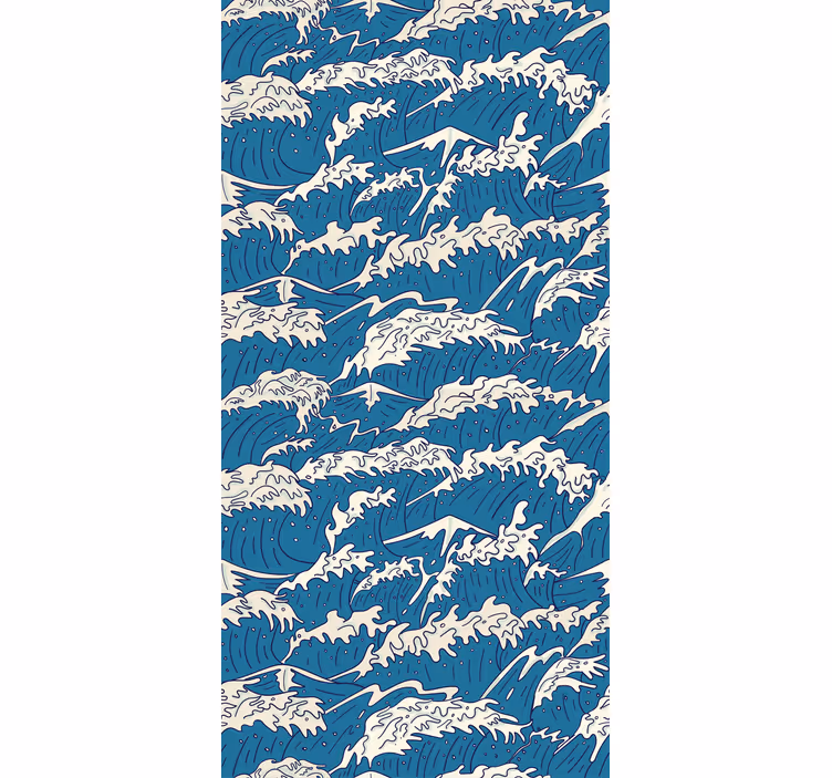 Marine golfmotief rolgordijn anders - TenStickers