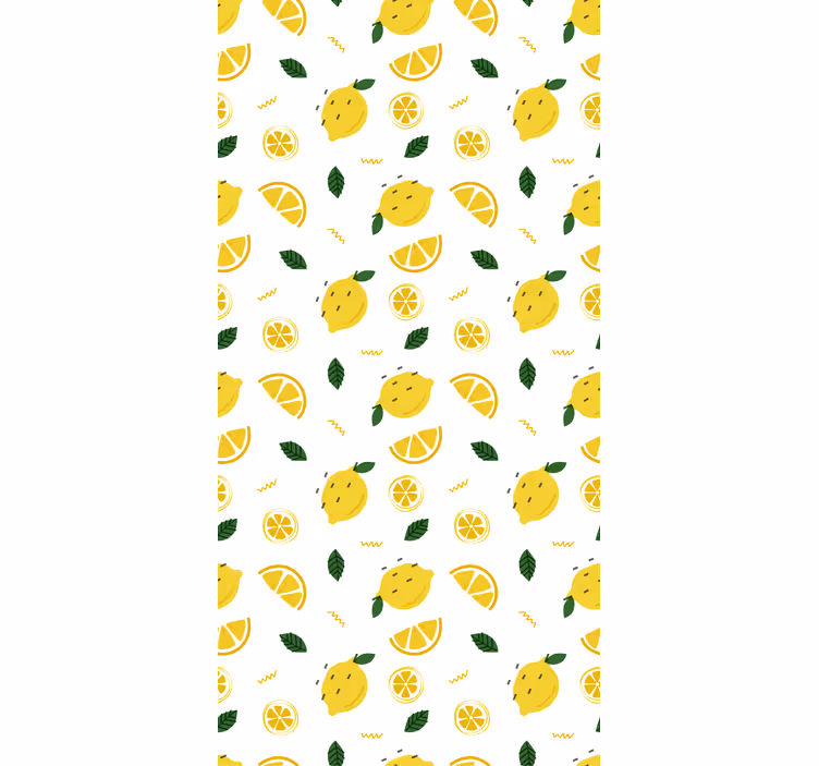 Citroenschijfjesmotief rolgordijn fruit en groente - TenStickers