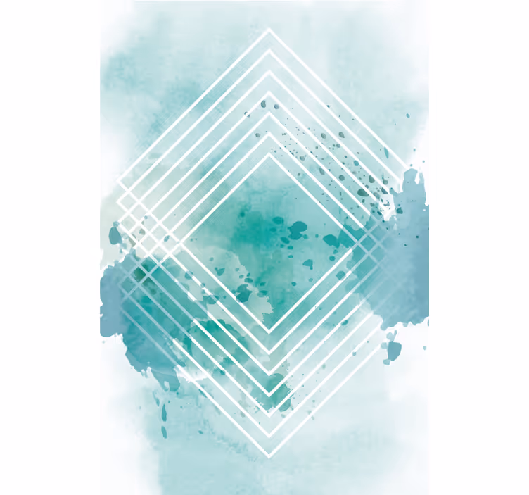 Geometrisch aquarelpatroon moderne raambekleding - TenStickers
