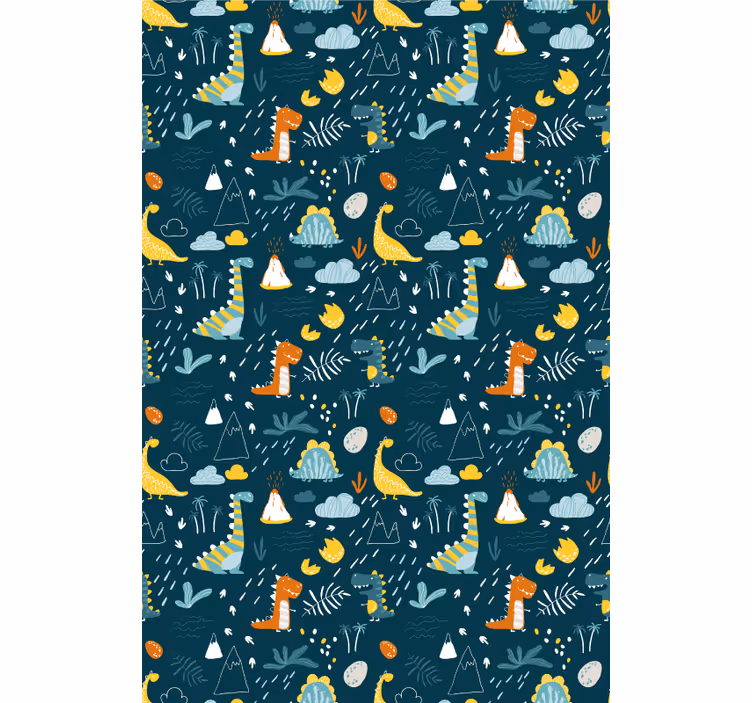 Speeltijd met dinosaurussenthema raambekleding dinosaurus - TenStickers