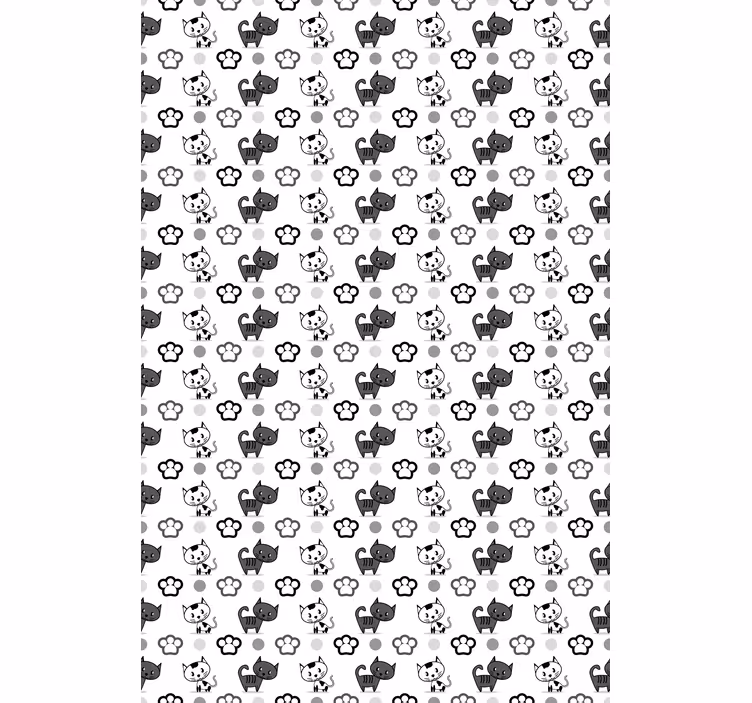 Grijze en witte katten rolgordijn dieren - TenStickers