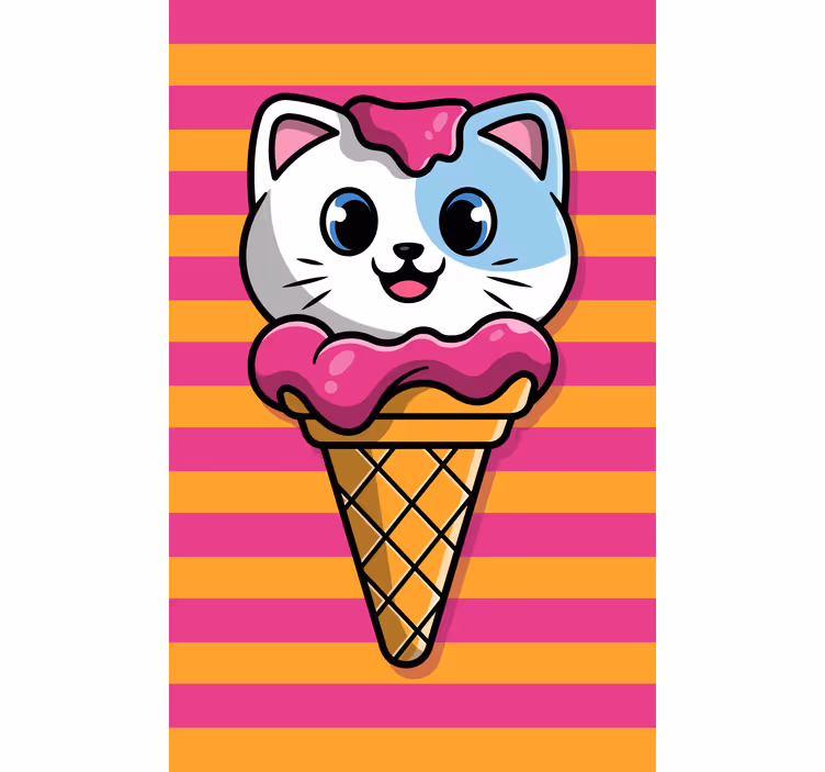 Kattenijs rolgordijn dieren - TenStickers