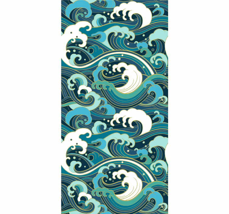Art nouveau golven raambekleding origineel - TenStickers