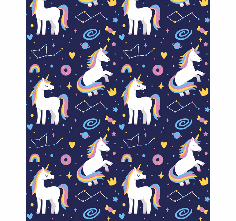 Eenhoorn fantasy thema rolgordijn anders - TenStickers