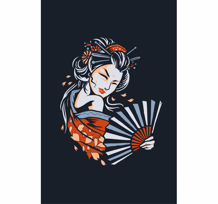 Sierlijke waaierdans raambekleding origineel - TenStickers