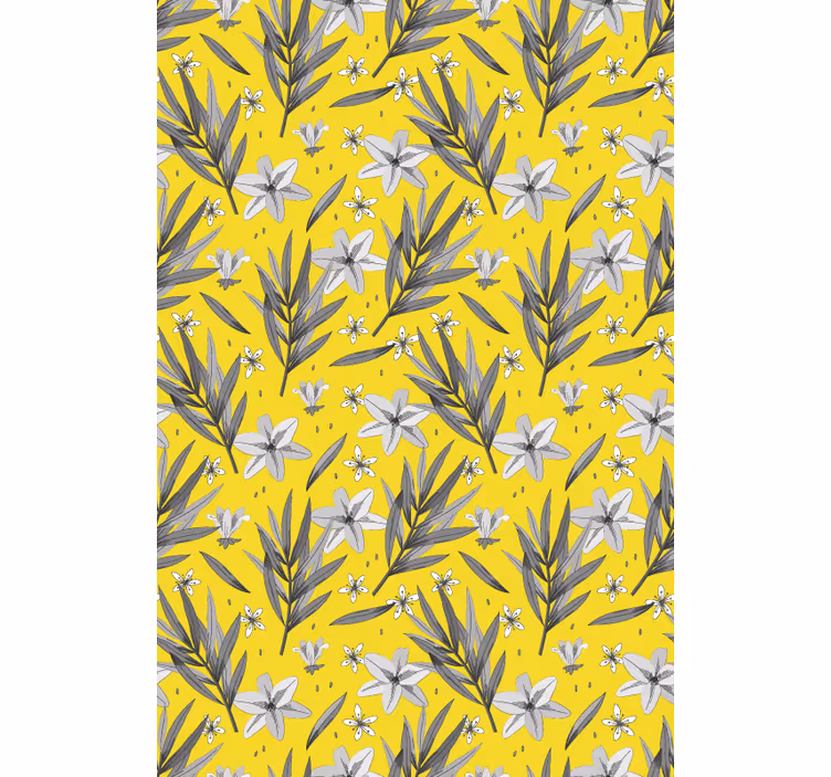 Bloemen botanisch motief rolgordijn bloemen en planten - TenStickers