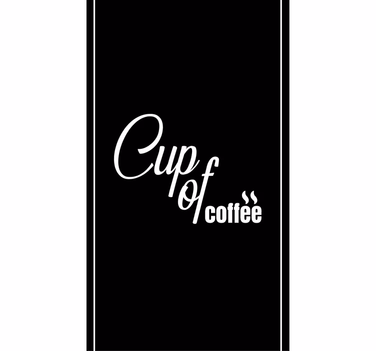 Kopje koffie rolgordijn keuken - TenStickers
