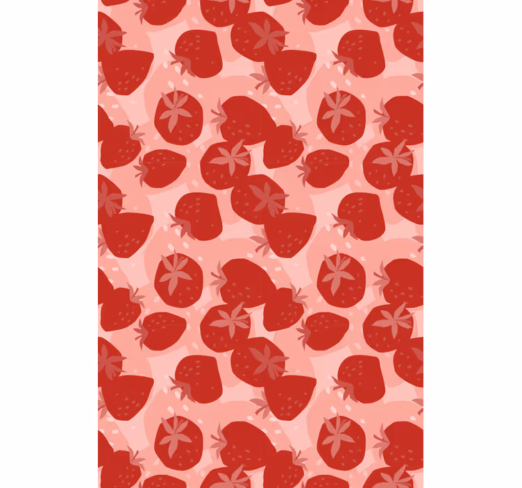 Aardbeienthema rolgordijn fruit en groente - TenStickers