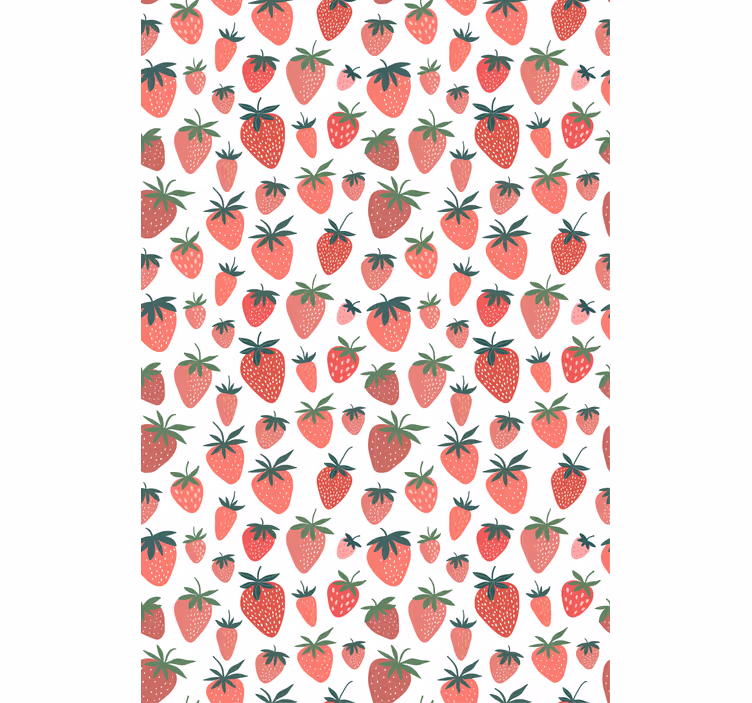 Aardbeienpatroonontwerp rolgordijn fruit en groente - TenStickers