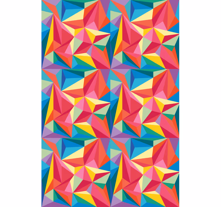 Origineel rolgordijn met kleurrijk geometrisch jeugddesign - TenStickers