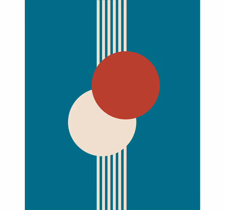 Geometrische cirkelcompositie moderne raambekleding - TenStickers