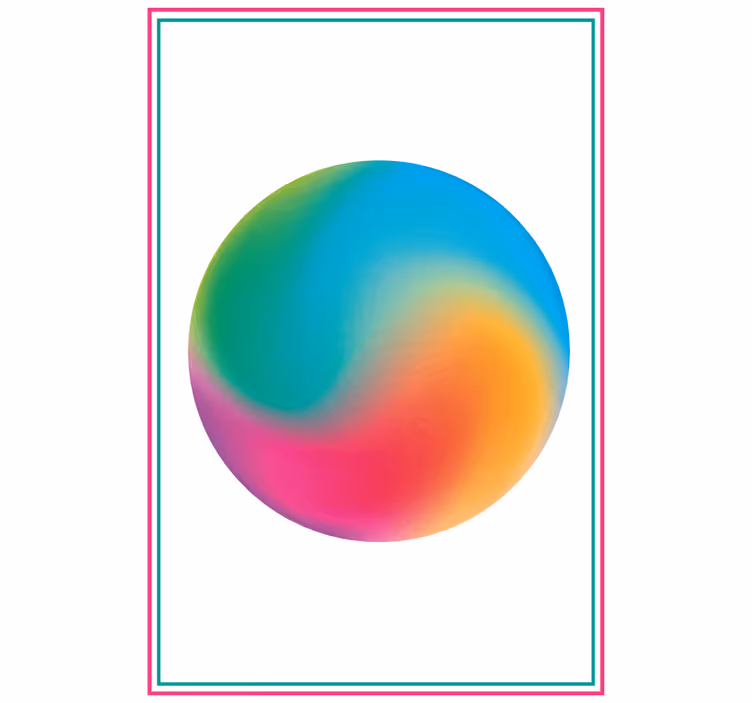 Abstracte kleurrijke bol raambekleding origineel - TenStickers