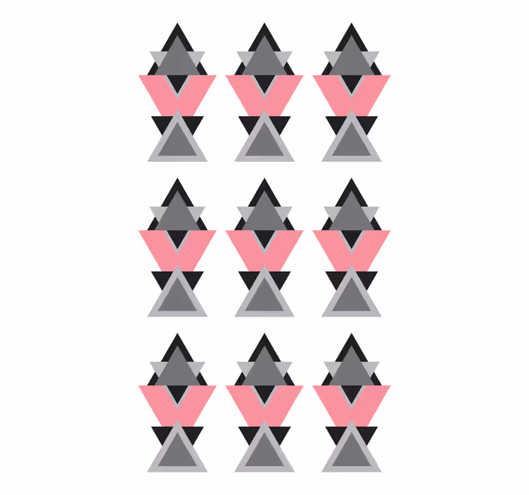 Geometrische driehoekige vormen moderne raambekleding - TenStickers