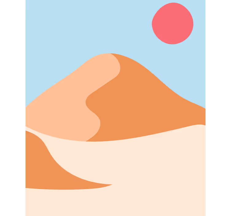 Woestijnlandschap raambekleding origineel - TenStickers