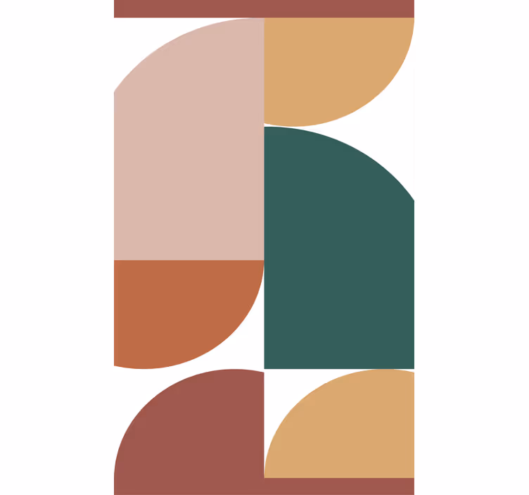 Geometrische cirkelpatronen moderne raambekleding - TenStickers
