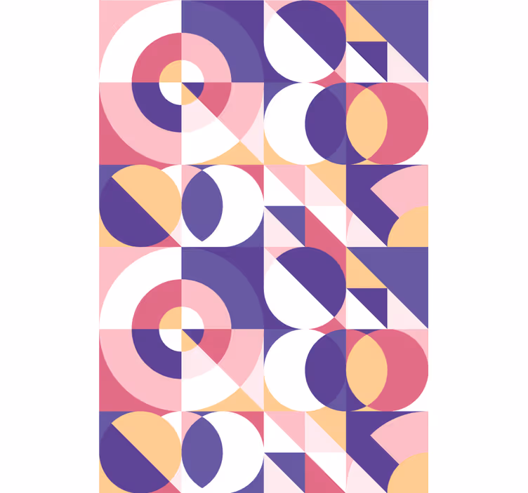 Moderne raambekleding geometrisch cirkels patroon - TenStickers