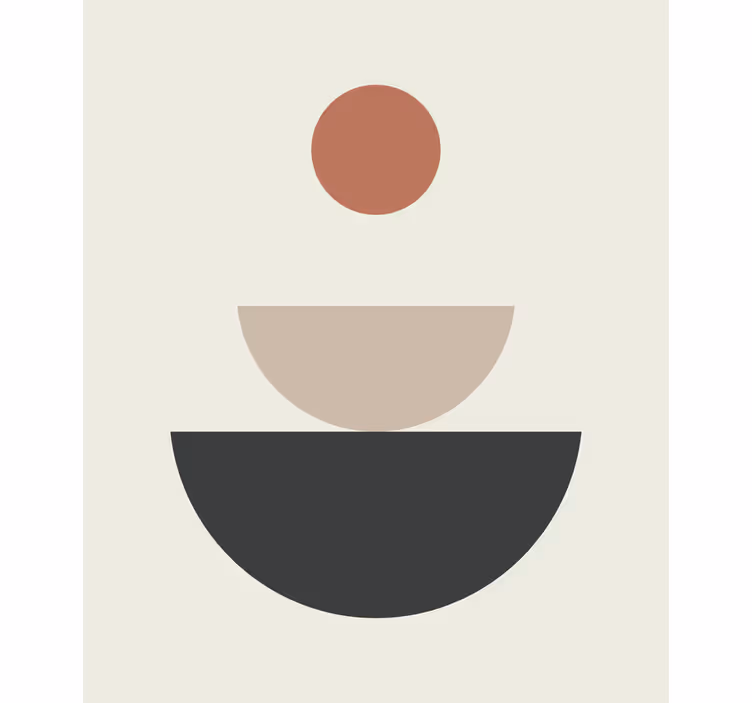 Originele rolgordijnen Fontein abstracte geometrische kunst - TenStickers