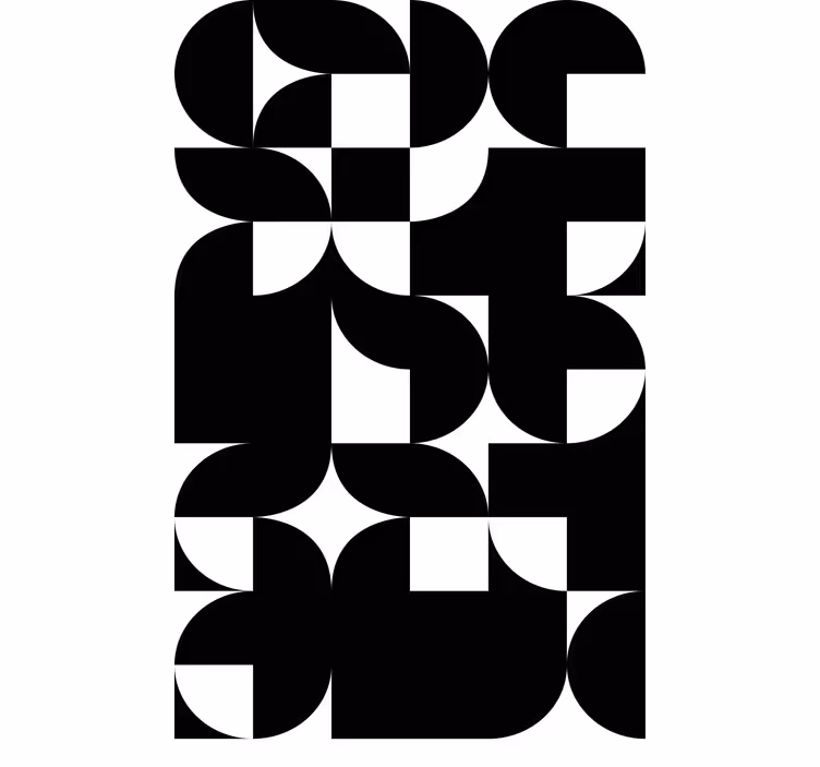 Energieke geometrische arrangementen moderne raambekleding - TenStickers