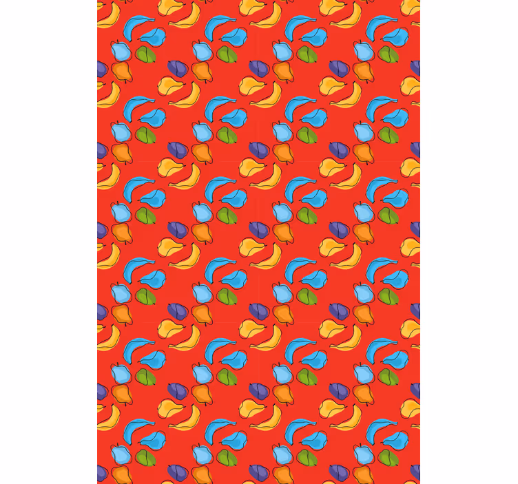 Levendige fruitcompositie rolgordijn fruit en groente - TenStickers