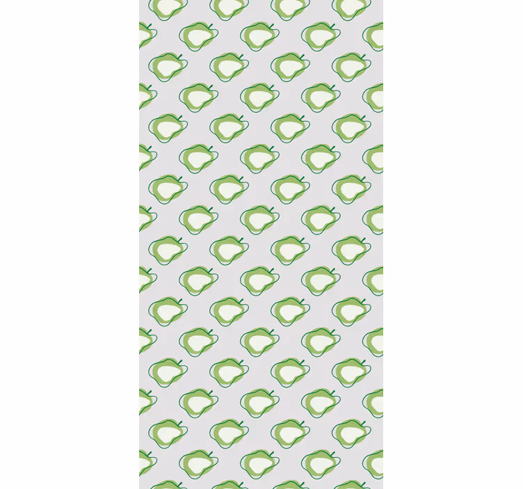 Groente en fruit rolgordijnen Groene moderne appels doodle patroo - TenStickers