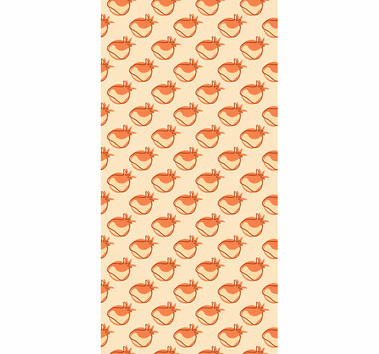 Beige groentenpatroon rolgordijn fruit en groente - TenStickers