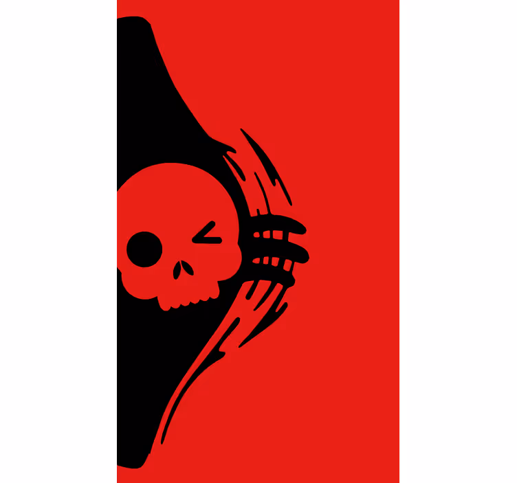 Schedel embleem ontwerp nerd rolgordijn - TenStickers