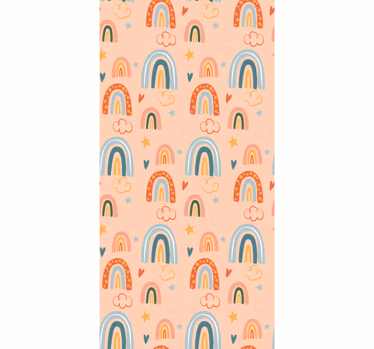 Regenboogpatroon genot rolgordijn kinderkamer - TenStickers