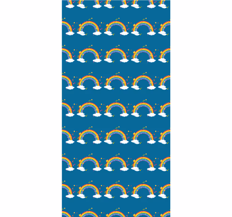 Kleurrijk regenbogenpatroon raambekleding origineel - TenStickers