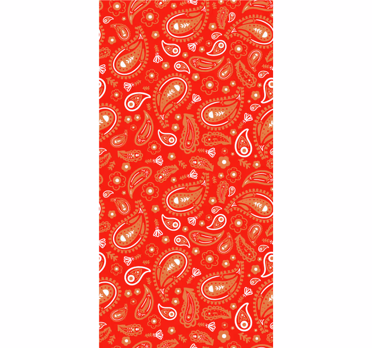 Rood paisleypatroon rolgordijn bloemen - TenStickers