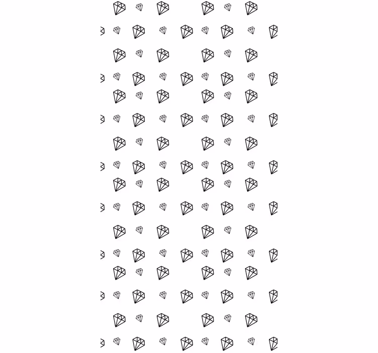 Zwarte en witte diamanten raambekleding origineel - TenStickers