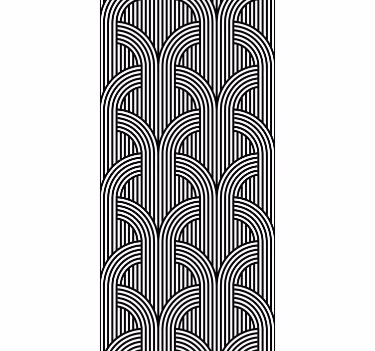 Geometrisch boogpatroon moderne raambekleding - TenStickers