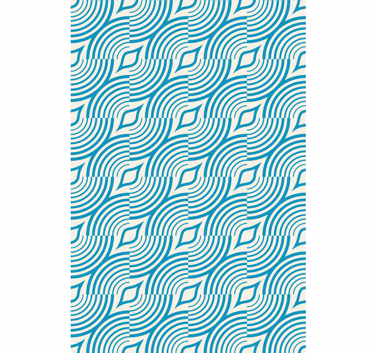Gebogen golfpatroon rolgordijn textuur en patroon - TenStickers
