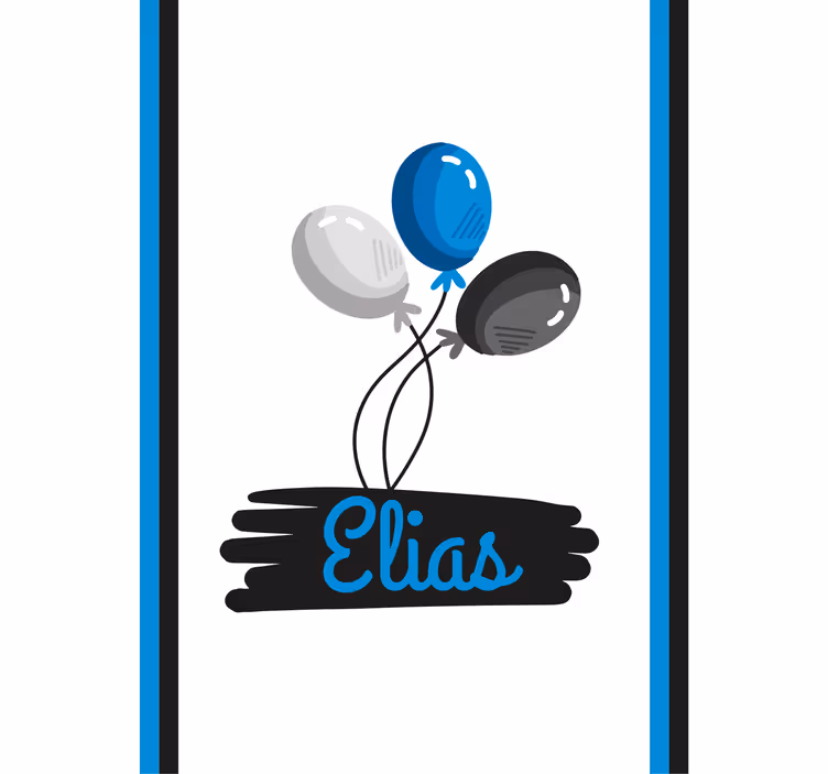 Aangepast ballonontwerp rolgordijn gepersonaliseerd - TenStickers