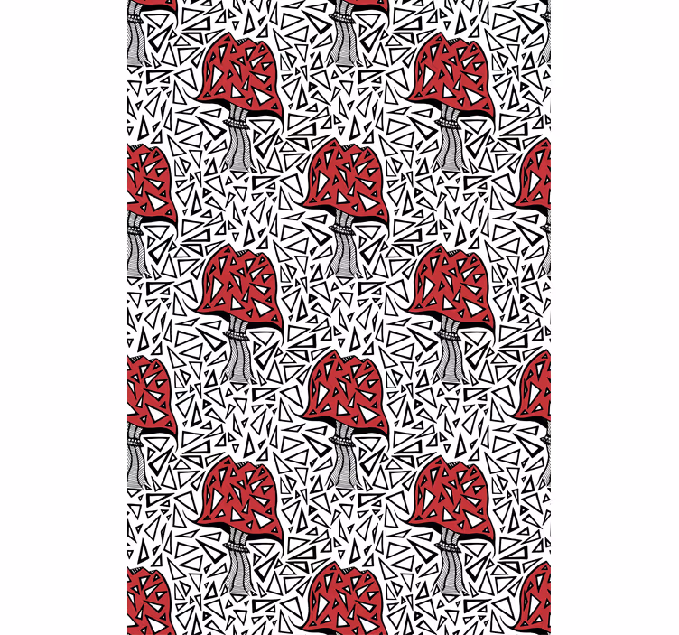 Abstract paddenstoelenpatroon raambekleding origineel - TenStickers