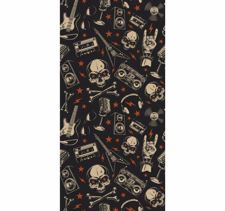 Schedels en instrumenten raambekleding origineel - TenStickers