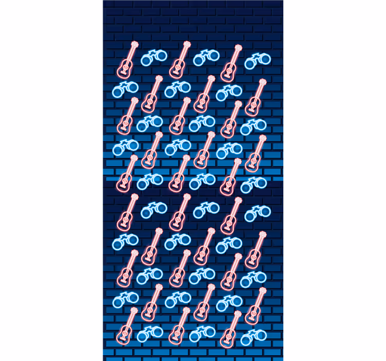 Muzikaal gitaarpatroon raambekleding origineel - TenStickers