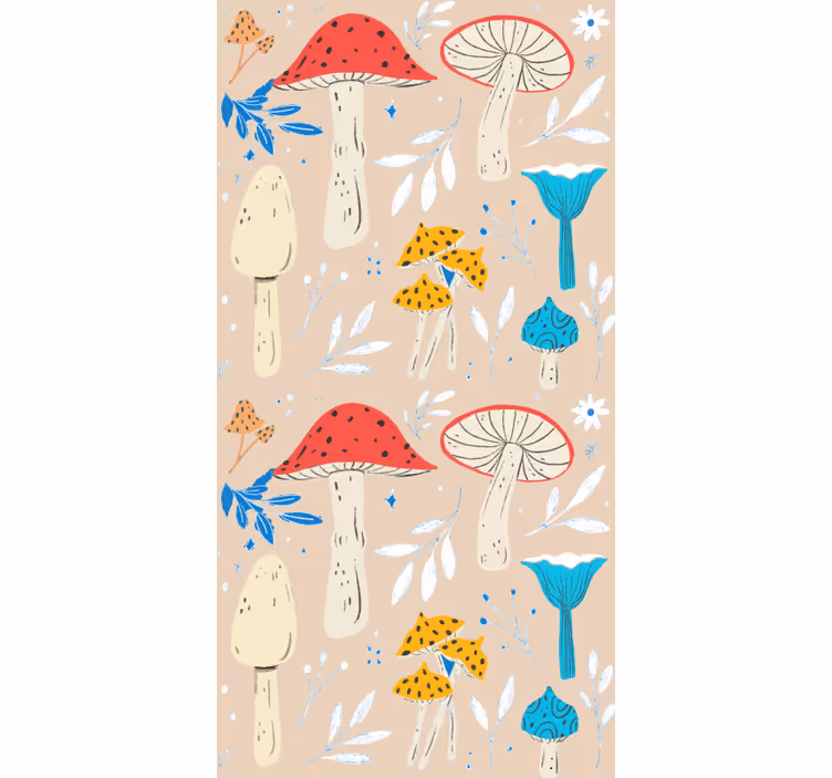 Gestileerde schimmelillustratie rolgordijn anders - TenStickers