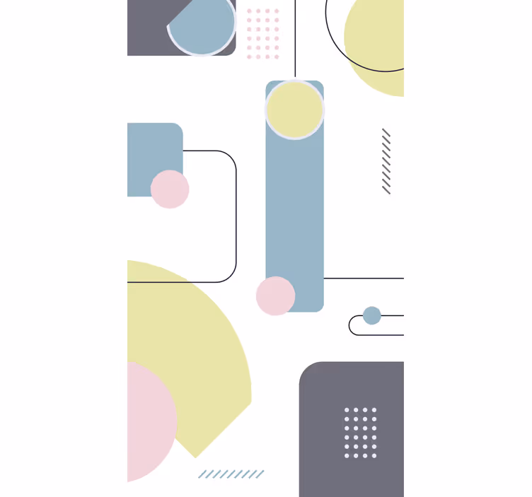 Geometrische vormen spelen moderne raambekleding - TenStickers