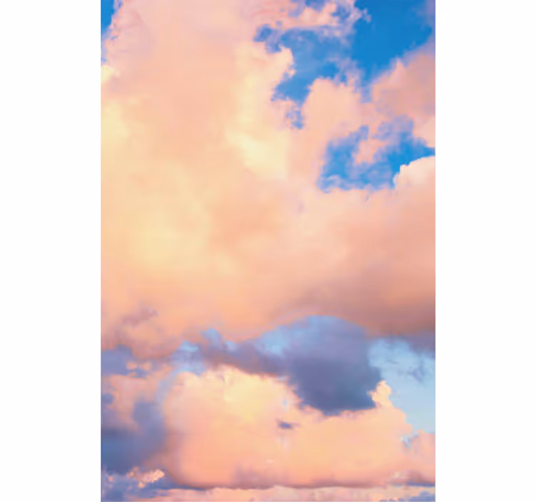 Serene scène rolgordijn wolken - TenStickers