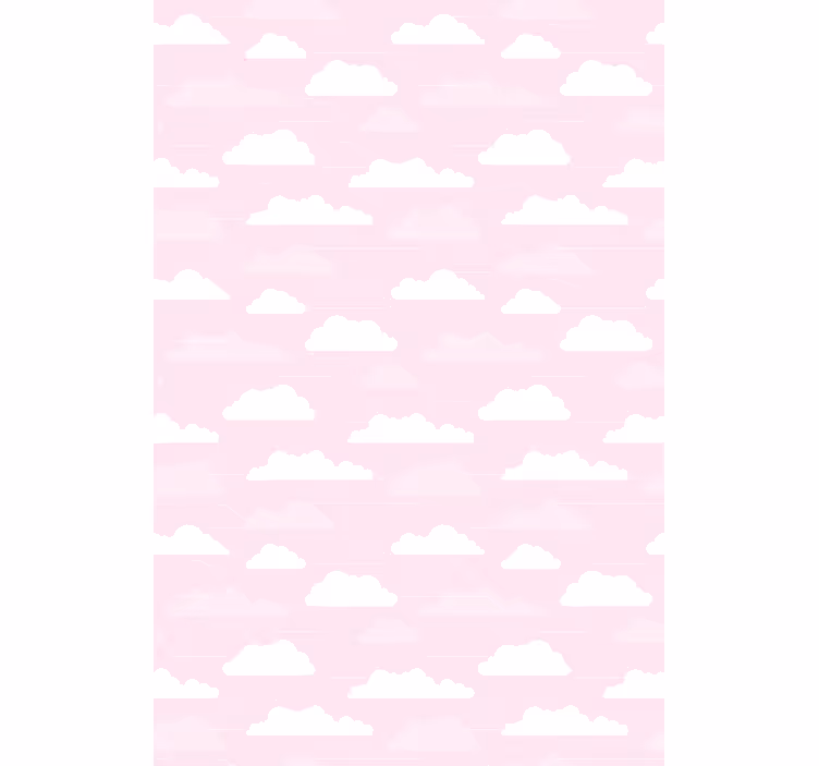 Dromerig roze patroon rolgordijn wolken - TenStickers