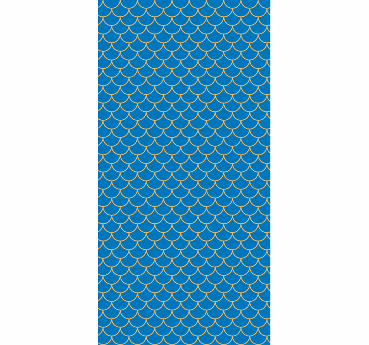Gekarteld golfpatroon rolgordijn textuur en patroon - TenStickers