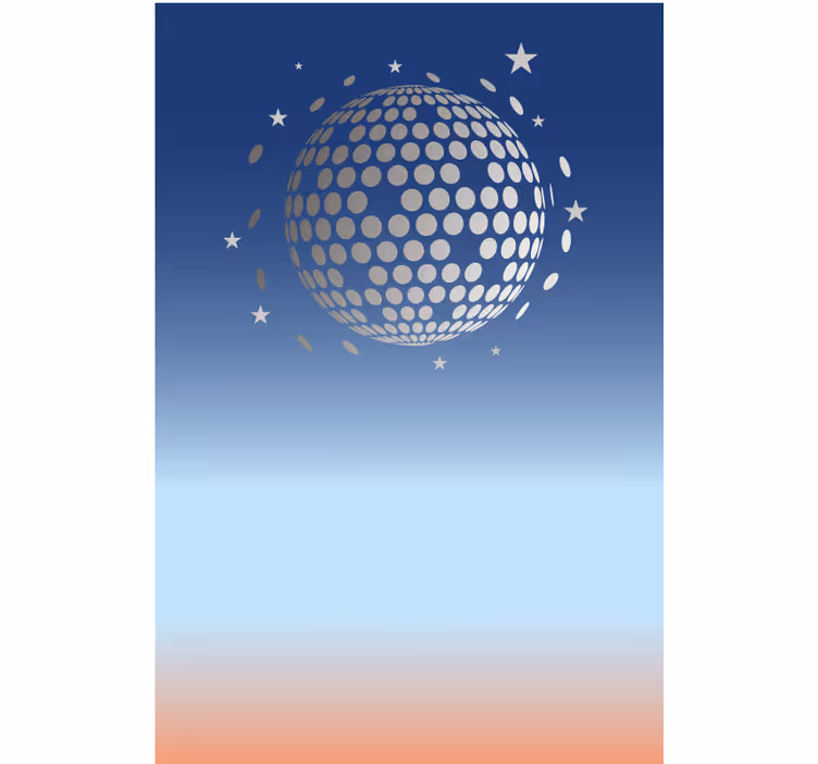 Abstract disco uitzicht raambekleding origineel - TenStickers