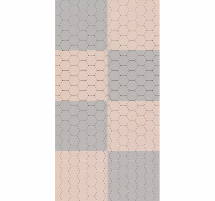 Zeshoekige patroonblokken elegant raambekleding - TenStickers