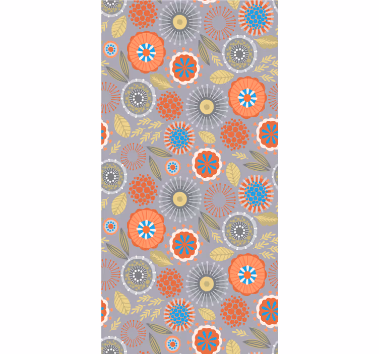 Rolgordijn bloemen en planten heldere bloemenprint - TenStickers