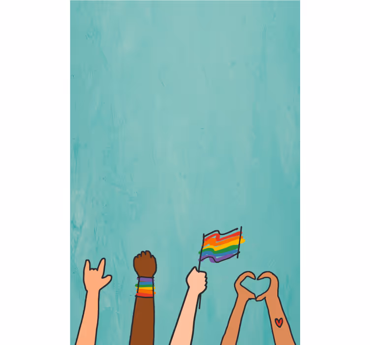 Trots handen tonen rolgordijn anders - TenStickers