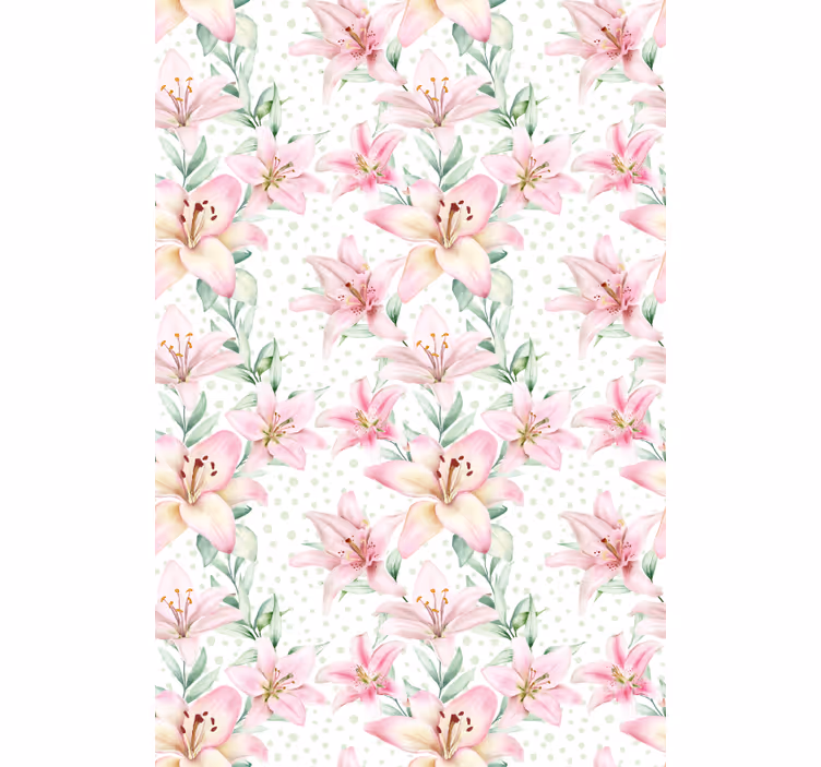 Rolgordijn bloemen en planten delicate bloemige elegant - TenStickers