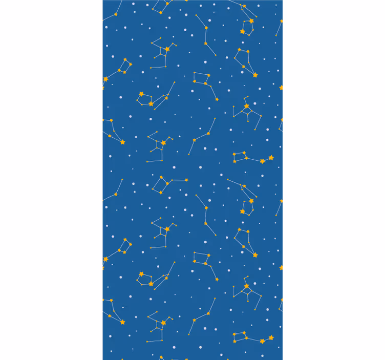 Constellatie patroon ontwerp blauw rolgordijn - TenStickers